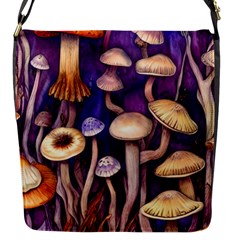 Whimsical Forest Mushroom Flap Closure Messenger Bag (s) by GardenOfOphir