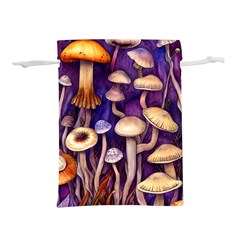 Whimsical Forest Mushroom Lightweight Drawstring Pouch (l) by GardenOfOphir