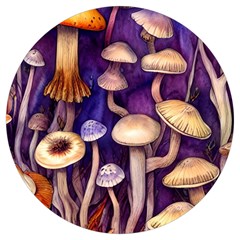 Whimsical Forest Mushroom Round Trivet by GardenOfOphir