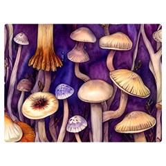 Whimsical Forest Mushroom Premium Plush Fleece Blanket (extra Small) by GardenOfOphir