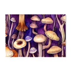 Whimsical Forest Mushroom Crystal Sticker (a4) by GardenOfOphir