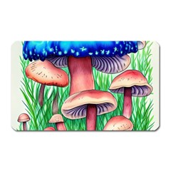 Light And Airy Mushroom Witch Artwork Magnet (rectangular) by GardenOfOphir