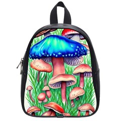 Light And Airy Mushroom Witch Artwork School Bag (small) by GardenOfOphir