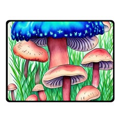 Light And Airy Mushroom Witch Artwork One Side Fleece Blanket (small) by GardenOfOphir