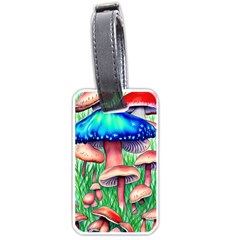 Light And Airy Mushroom Witch Artwork Luggage Tag (one Side) by GardenOfOphir