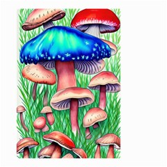 Light And Airy Mushroom Witch Artwork Small Garden Flag (two Sides) by GardenOfOphir