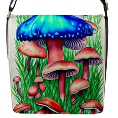 Light And Airy Mushroom Witch Artwork Flap Closure Messenger Bag (s) by GardenOfOphir