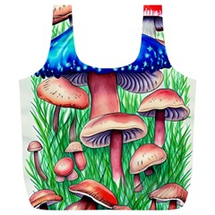 Light And Airy Mushroom Witch Artwork Full Print Recycle Bag (xl) by GardenOfOphir