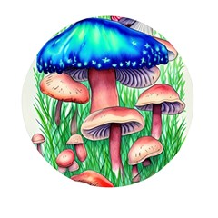 Light And Airy Mushroom Witch Artwork Mini Round Pill Box (pack Of 5) by GardenOfOphir