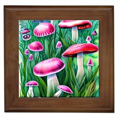 Foreboding Goblincore Mushroom Framed Tile by GardenOfOphir