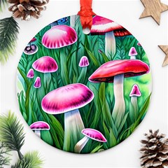 Foreboding Goblincore Mushroom Ornament (round) by GardenOfOphir