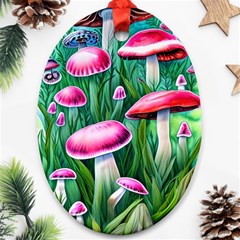 Foreboding Goblincore Mushroom Ornament (oval) by GardenOfOphir