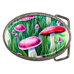 Foreboding Goblincore Mushroom Belt Buckles by GardenOfOphir