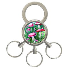 Foreboding Goblincore Mushroom 3-ring Key Chain by GardenOfOphir