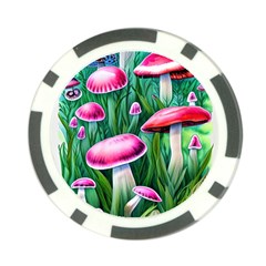 Foreboding Goblincore Mushroom Poker Chip Card Guard (10 Pack) by GardenOfOphir