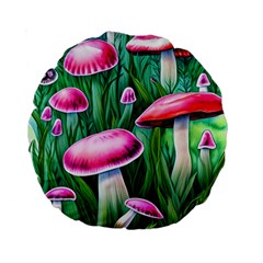 Foreboding Goblincore Mushroom Standard 15  Premium Round Cushions by GardenOfOphir