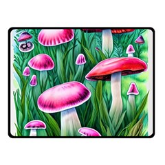 Foreboding Goblincore Mushroom Fleece Blanket (small) by GardenOfOphir