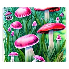 Foreboding Goblincore Mushroom Premium Plush Fleece Blanket (small) by GardenOfOphir