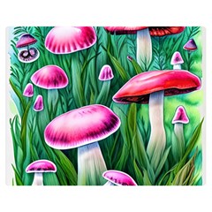 Foreboding Goblincore Mushroom Premium Plush Fleece Blanket (medium) by GardenOfOphir