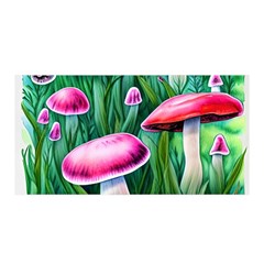 Foreboding Goblincore Mushroom Satin Wrap 35  X 70  by GardenOfOphir