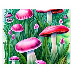 Foreboding Goblincore Mushroom One Side Premium Plush Fleece Blanket (medium) by GardenOfOphir