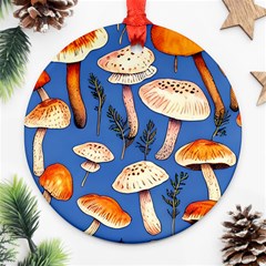 Tiny And Delicate Animal Crossing Mushrooms Ornament (round) by GardenOfOphir