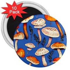 Tiny And Delicate Animal Crossing Mushrooms 3  Magnets (10 Pack)  by GardenOfOphir