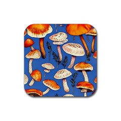 Tiny And Delicate Animal Crossing Mushrooms Rubber Coaster (square) by GardenOfOphir