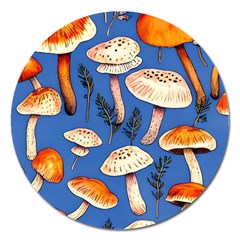 Tiny And Delicate Animal Crossing Mushrooms Magnet 5  (round) by GardenOfOphir