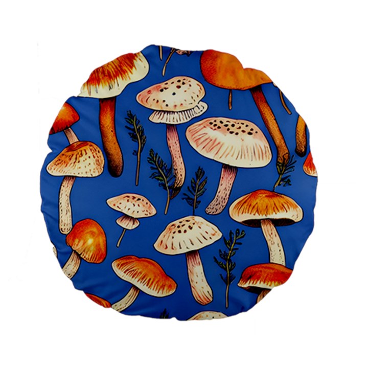 Tiny And Delicate Animal Crossing Mushrooms Standard 15  Premium Flano Round Cushions