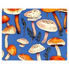 Tiny And Delicate Animal Crossing Mushrooms One Side Premium Plush Fleece Blanket (medium) by GardenOfOphir