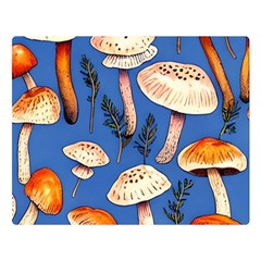 Tiny And Delicate Animal Crossing Mushrooms One Side Premium Plush Fleece Blanket (large) by GardenOfOphir