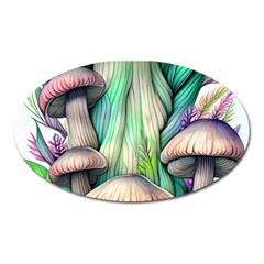 Woodsy Mushroom Oval Magnet by GardenOfOphir