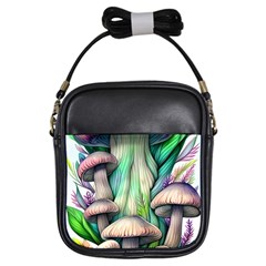 Woodsy Mushroom Girls Sling Bag by GardenOfOphir