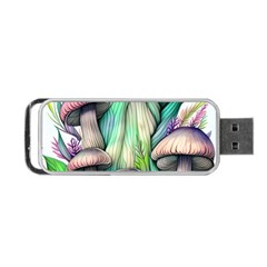 Woodsy Mushroom Portable Usb Flash (one Side) by GardenOfOphir