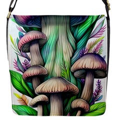 Woodsy Mushroom Flap Closure Messenger Bag (s) by GardenOfOphir