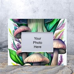 Woodsy Mushroom White Tabletop Photo Frame 4 x6  by GardenOfOphir