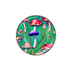 Foresty Mushroom Hat Clip Ball Marker (4 Pack) by GardenOfOphir