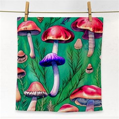 Foresty Mushroom Face Towel by GardenOfOphir