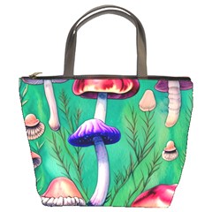 Foresty Mushroom Bucket Bag by GardenOfOphir