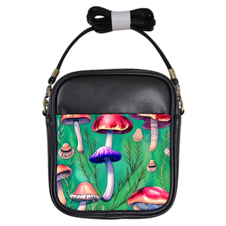 Foresty Mushroom Girls Sling Bag