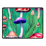 Foresty Mushroom One Side Fleece Blanket (Small) 50 x40  Blanket Front