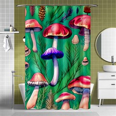 Foresty Mushroom Shower Curtain 48  X 72  (small)  by GardenOfOphir