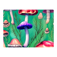 Foresty Mushroom Premium Plush Fleece Blanket (mini) by GardenOfOphir