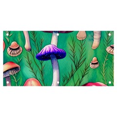 Foresty Mushroom Banner And Sign 6  X 3  by GardenOfOphir