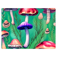 Foresty Mushroom Premium Plush Fleece Blanket (extra Small) by GardenOfOphir