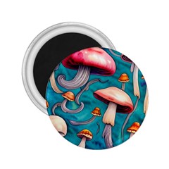 Witchy Mushroom 2 25  Magnets by GardenOfOphir