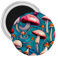 Witchy Mushroom 3  Magnets by GardenOfOphir