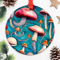 Witchy Mushroom Ornament (round) by GardenOfOphir