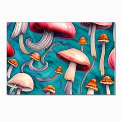 Witchy Mushroom Postcard 4 x 6  (pkg Of 10) by GardenOfOphir